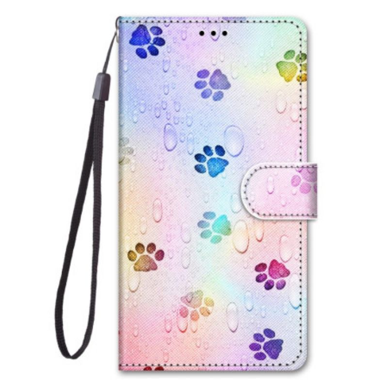 Kožené Puzdro Xiaomi Redmi 10A Strappy Dog Tracks