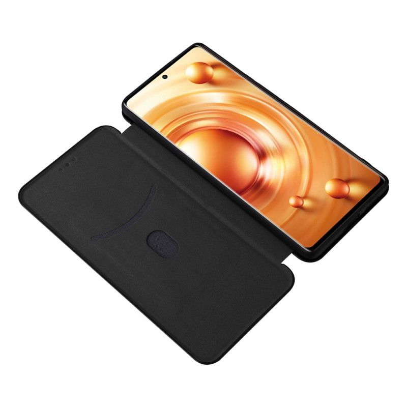 Flipové Puzdro Vivo X80 Pro Kožené Puzdro Farebné Uhlíkové Vlákno