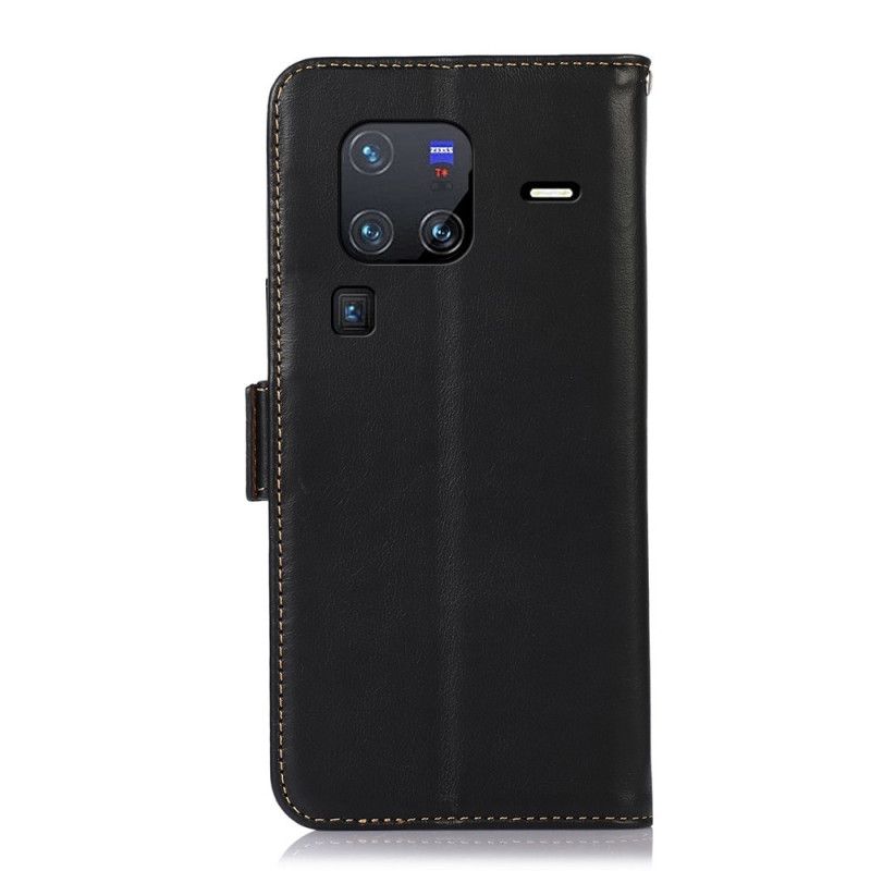 Kožené Puzdro Vivo X80 Pro Originálna Kožená Rfid Ochrana