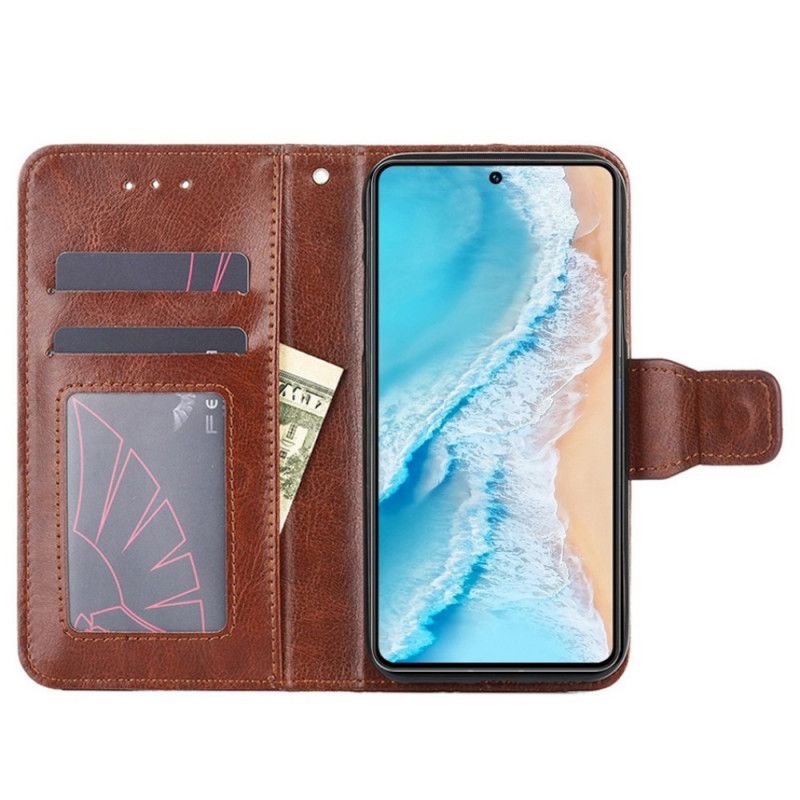 Peňaženkový Kryt Vivo X80 Pro Vintage Kožený Štýl