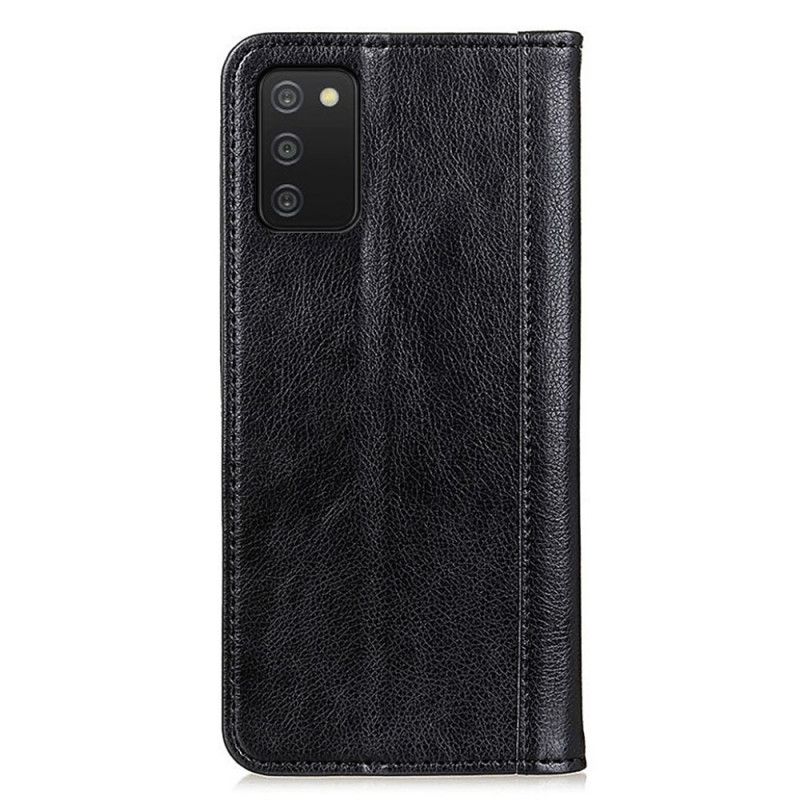 Flipové Puzdro Samsung Galaxy A03s Kožené Puzdro Litchi Business Delená Koža