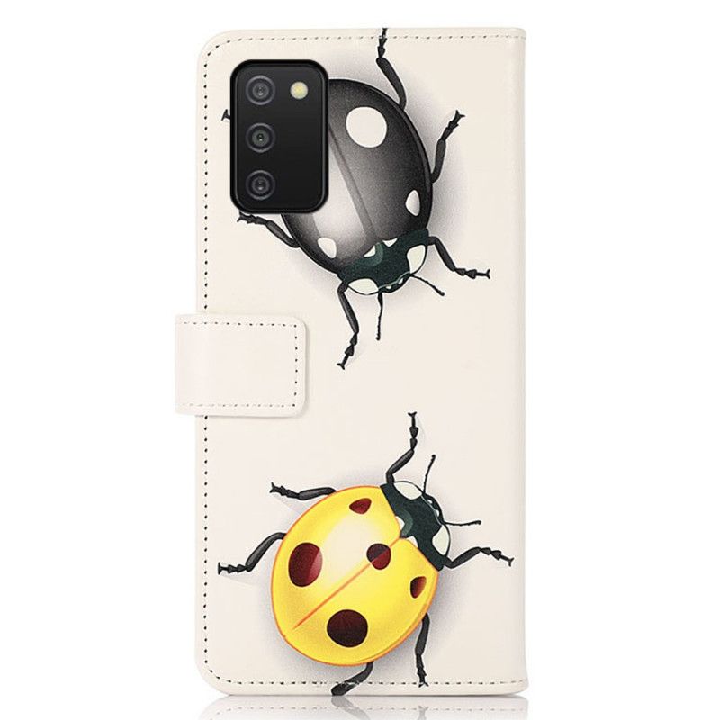 Kožené Puzdro Samsung Galaxy A03s Lienka