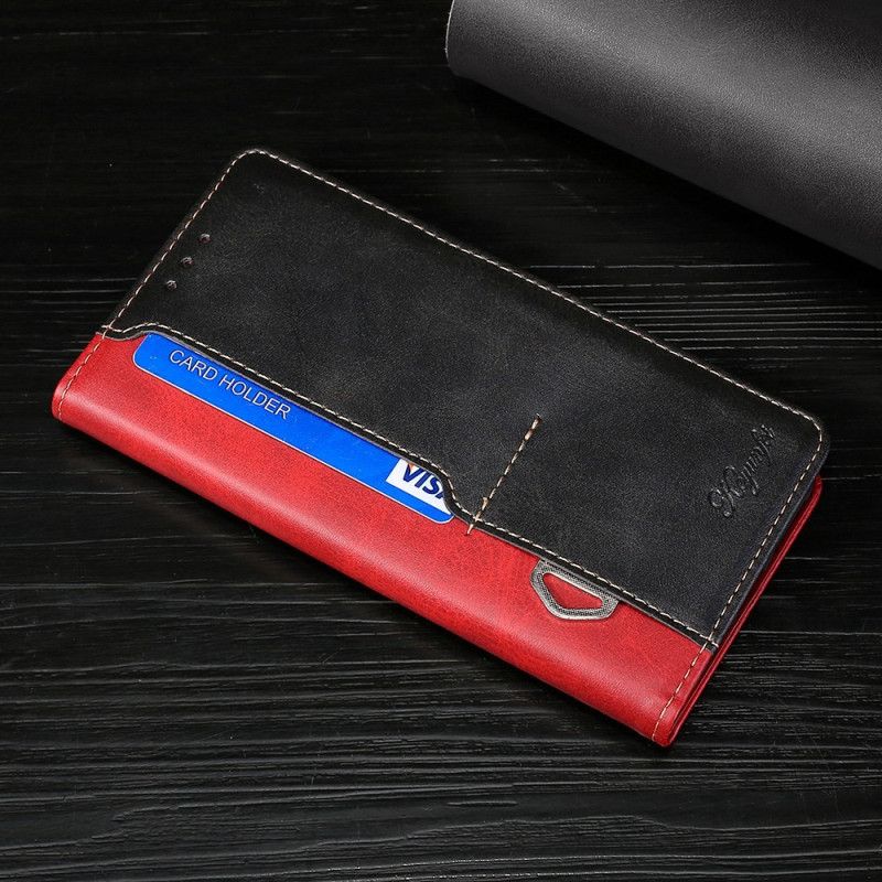 Flipové Puzdro OnePlus 10T 5G Dvojfarebný Kožený Efekt
