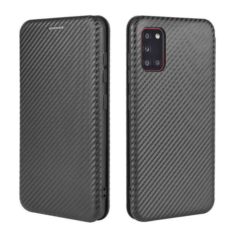 Flipové Puzdro Samsung Galaxy A31 Kožené Puzdro Uhlíkové Vlákno