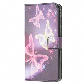 Kožené Puzdro Samsung Galaxy A31 Moderné Motýle