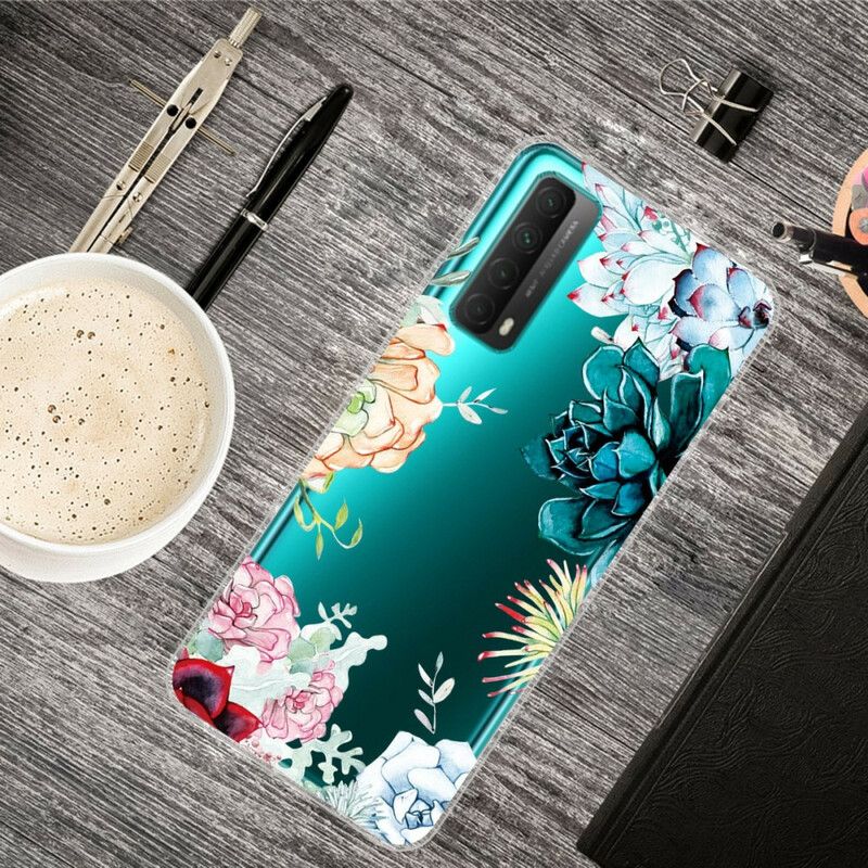 Kryt Huawei P Smart 2021 Bezšvové Akvarelové Kvety