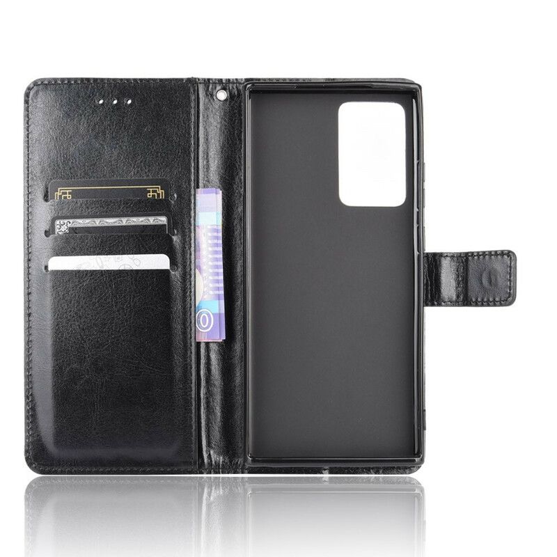 Kožené Puzdro Samsung Galaxy Note 20 Krikľavá Umelá Koža