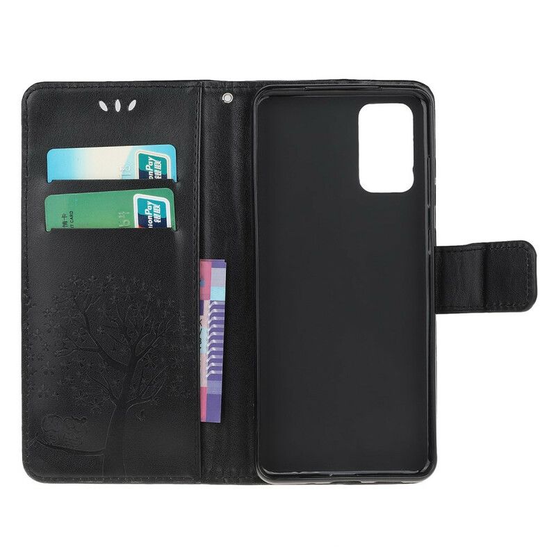 Kožené Puzdro Samsung Galaxy Note 20 Tanga Strom A Sovy