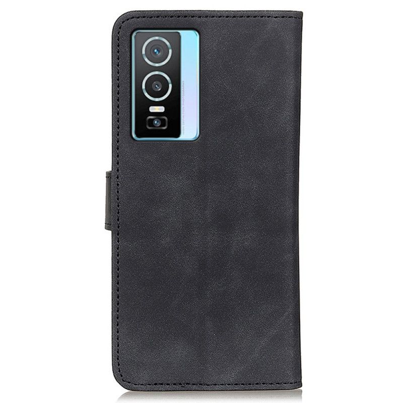 Kožené Puzdro Vivo Y76 5G Khazneh Vintage Kožený Efekt