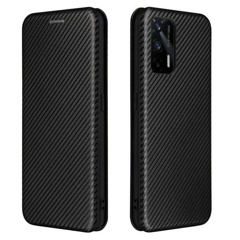 Flipové Puzdro Realme GT 5G Kožené Puzdro Silikónový Uhlík
