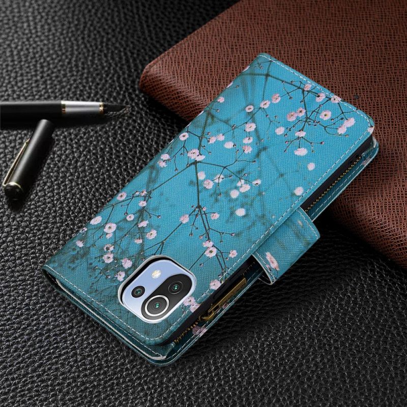 Flipové Puzdro Xiaomi Mi 11 Lite 4G / 5G / 5G NE Pobočkové Vrecko Na Zips