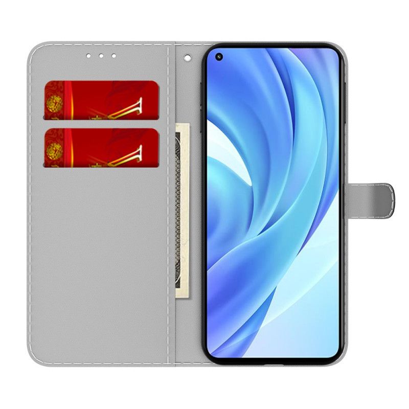 Kožené Puzdro Xiaomi Mi 11 Lite 4G / 5G / 5G NE Abstraktný Vzor