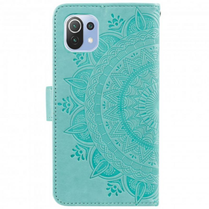 Kožené Puzdro Xiaomi Mi 11 Lite 4G / 5G / 5G NE Slnečná Mandala