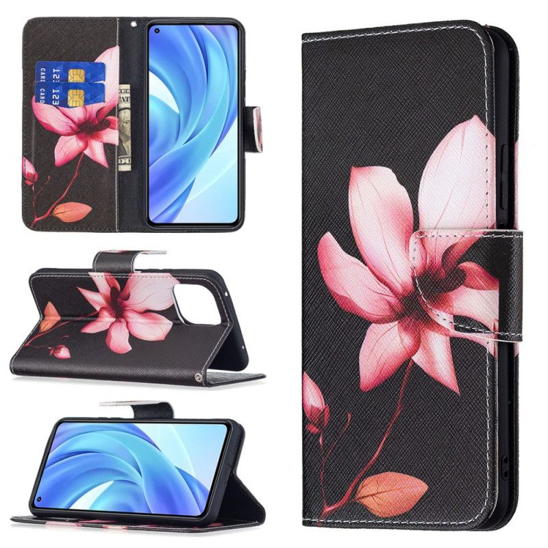 Peňaženkový Kryt Xiaomi Mi 11 Lite 4G / 5G / 5G NE Ružový Kvet