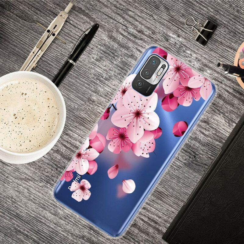 Kryt Poco M3 Pro 5G Malé Ružové Kvety