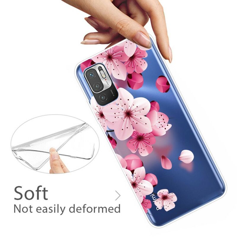 Kryt Poco M3 Pro 5G Malé Ružové Kvety