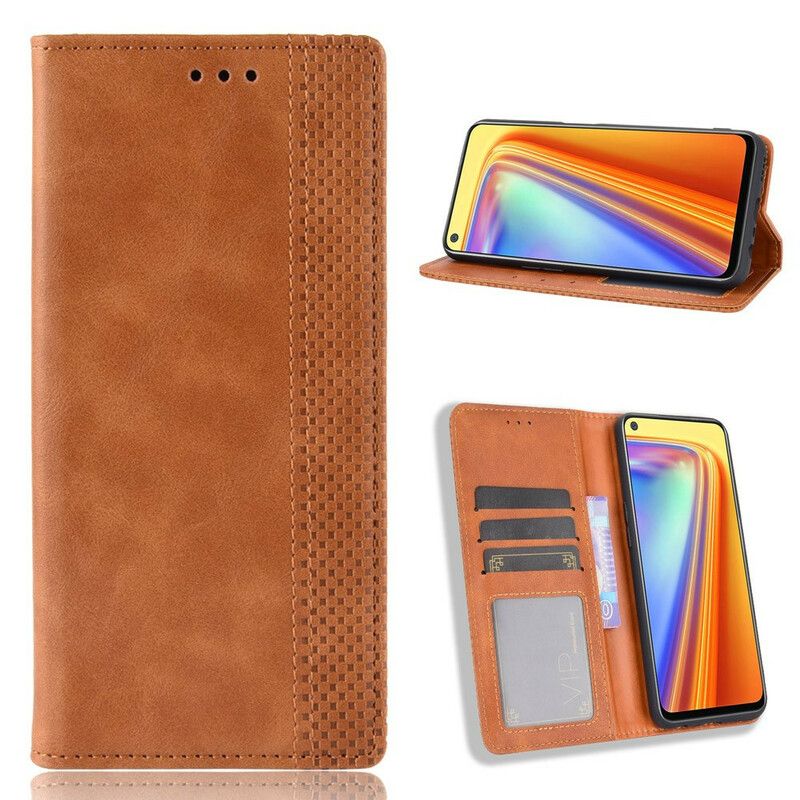 Flipové Puzdro Realme 7 Kožené Puzdro Štylizovaný Efekt Vintage Kože