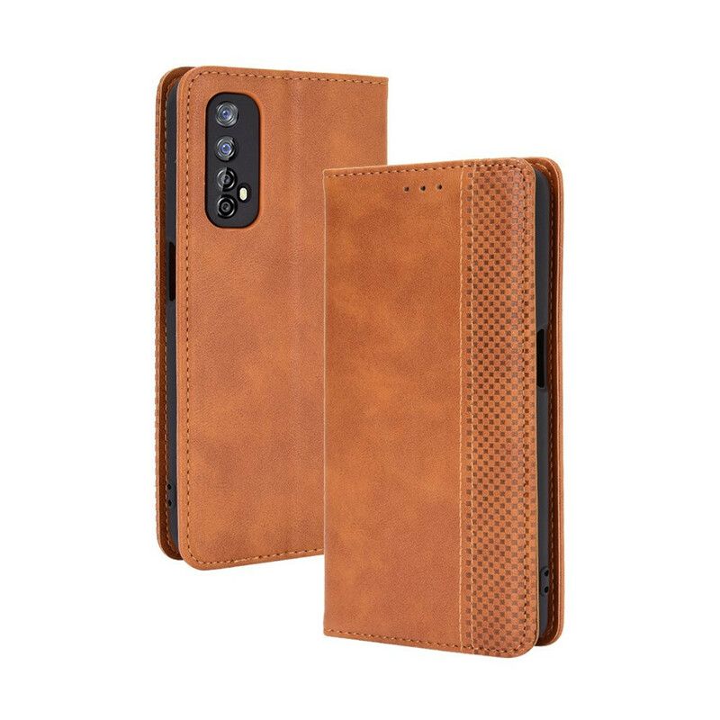 Flipové Puzdro Realme 7 Kožené Puzdro Štylizovaný Efekt Vintage Kože