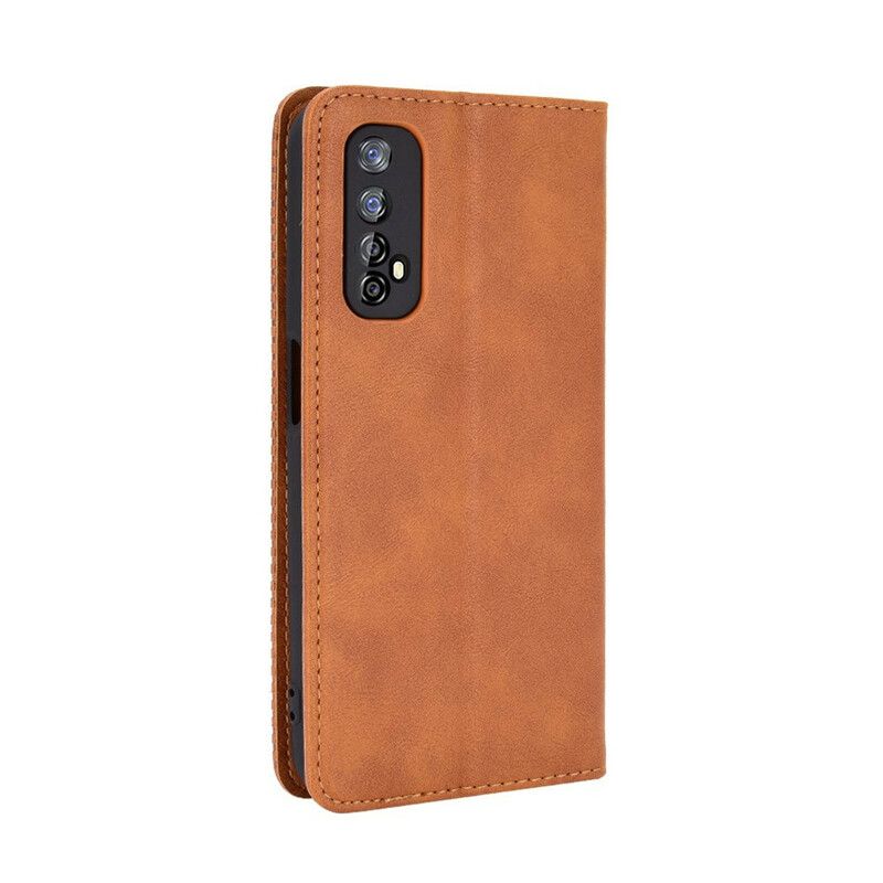 Flipové Puzdro Realme 7 Kožené Puzdro Štylizovaný Efekt Vintage Kože