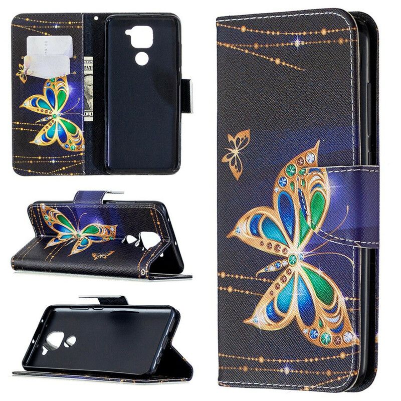 Kožené Puzdro Xiaomi Redmi Note 9 Čarovný Motýľ