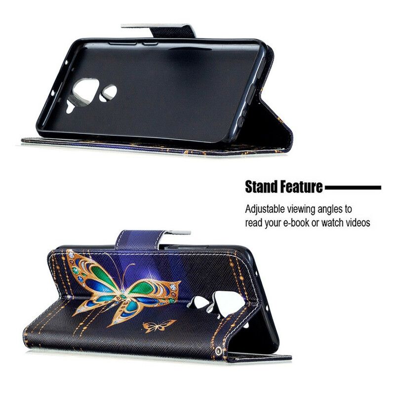 Kožené Puzdro Xiaomi Redmi Note 9 Čarovný Motýľ