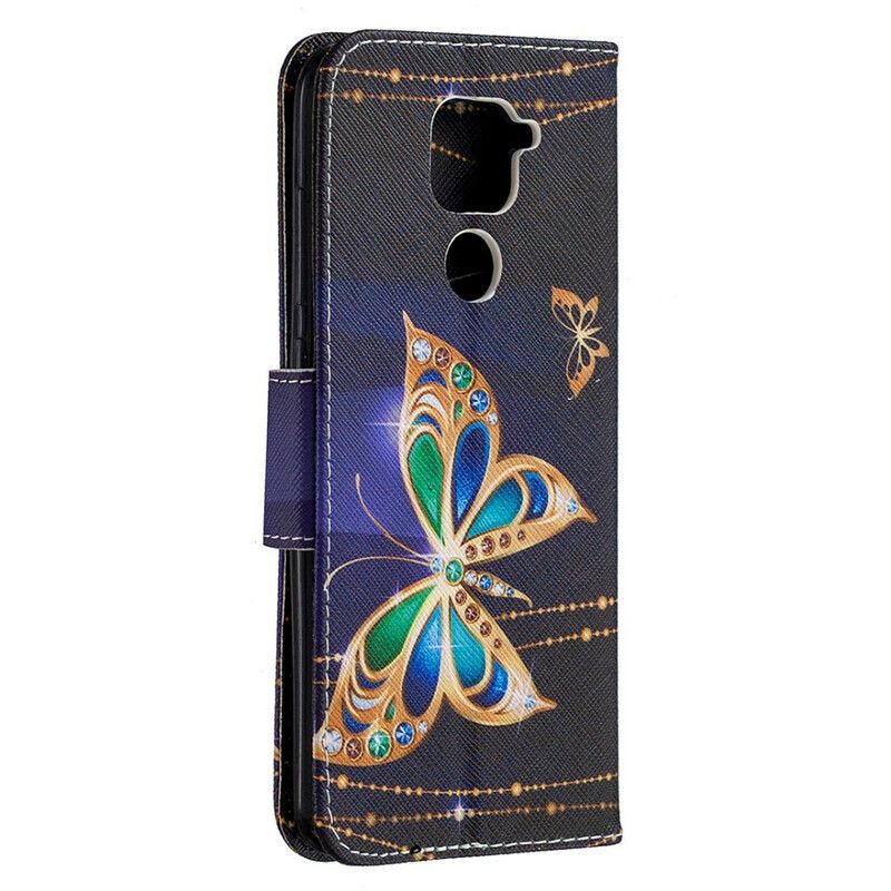 Kožené Puzdro Xiaomi Redmi Note 9 Čarovný Motýľ