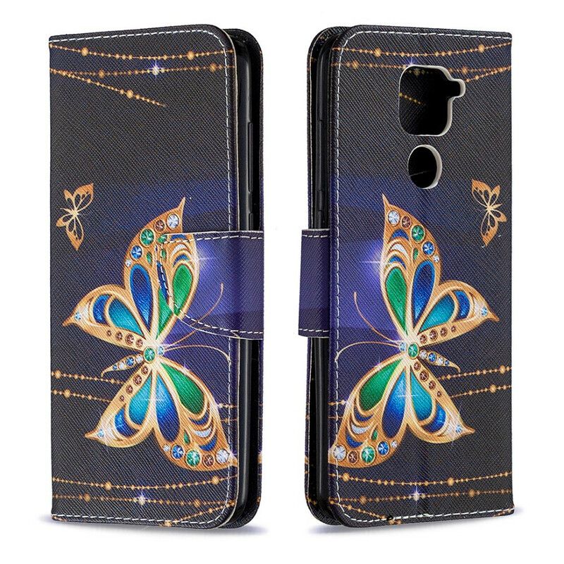 Kožené Puzdro Xiaomi Redmi Note 9 Čarovný Motýľ