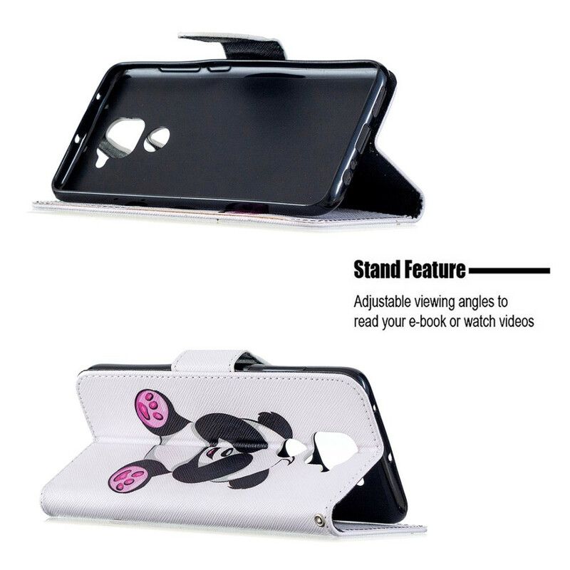 Kožené Puzdro Xiaomi Redmi Note 9 Panda Zábava