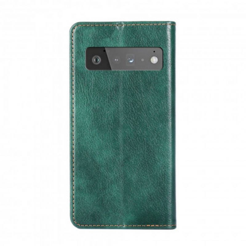 Flipové Puzdro Google Pixel 6 Pro Kožené Puzdro Vintage Kožený Štýl
