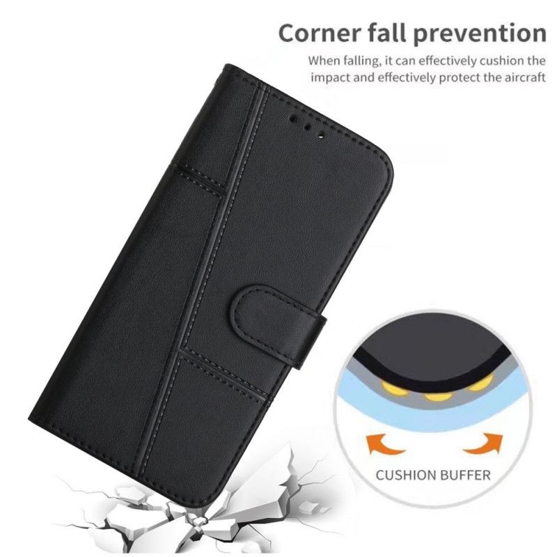 Kožené Puzdro Google Pixel 6 Pro Efekt Remienky Geo Leather