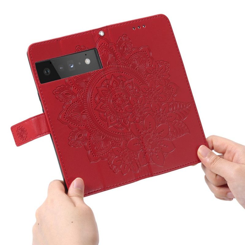 Kožené Puzdro Google Pixel 6 Pro Kvetinová Mandala
