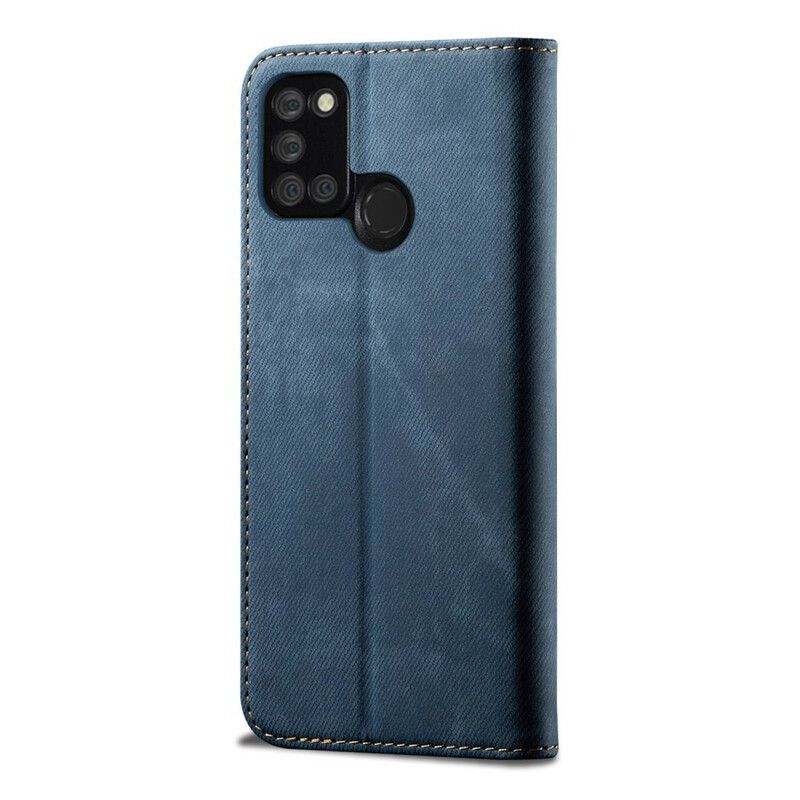 Flipové Puzdro Realme 7i Kožené Puzdro Džínsová Tkanina