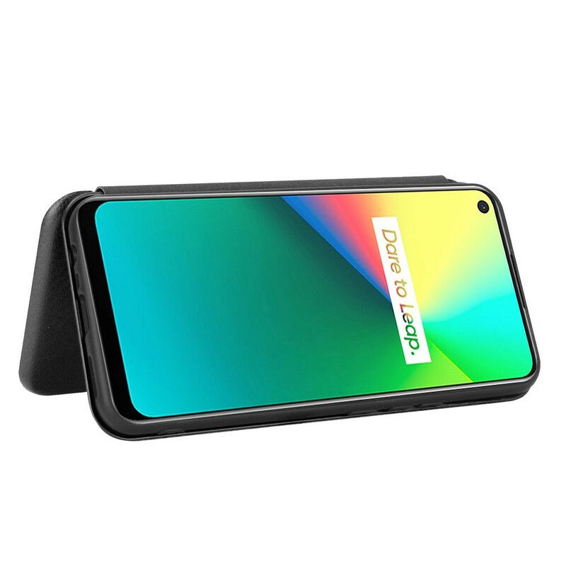 Flipové Puzdro Realme 7i Kožené Puzdro Silikónový Uhlík