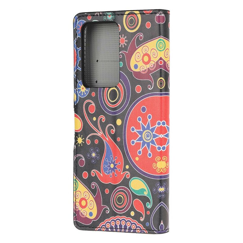 Kožené Puzdro Samsung Galaxy Note 20 Ultra Výkresy Galaxií