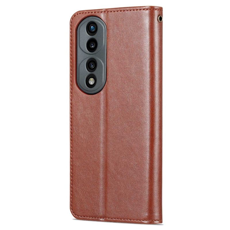 Flipové Puzdro Honor 70 Kožený Efekt Azns