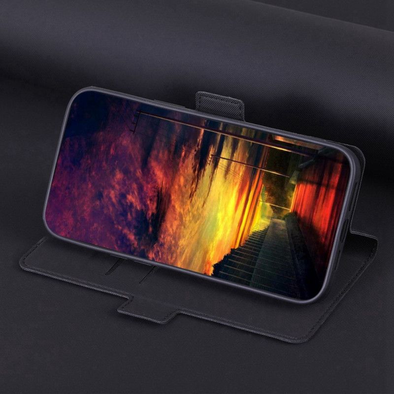 Kožené Puzdro Honor 70 Dvojfarebná Dvojitá Spona