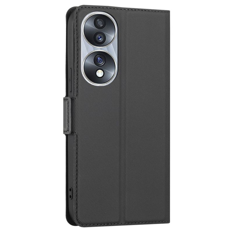 Kožené Puzdro Honor 70 Dvojfarebná Dvojitá Spona
