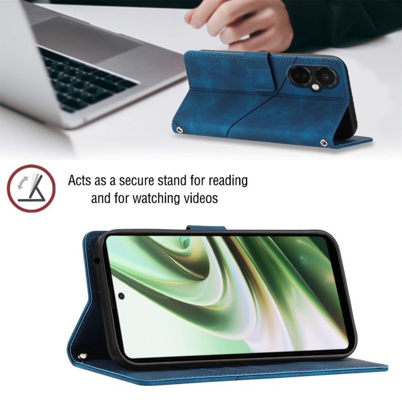 Kožené Puzdro OnePlus Nord CE 3 Lite 5G Strappy Štýl 70. Rokov