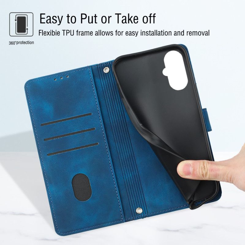 Kožené Puzdro OnePlus Nord CE 3 Lite 5G Strappy Štýl 70. Rokov