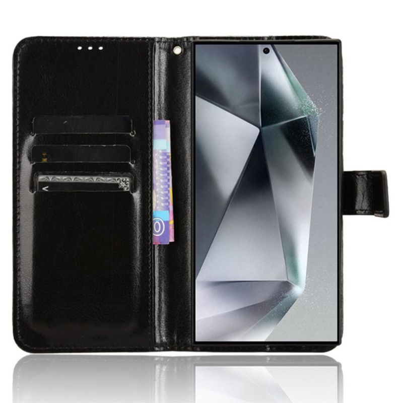 Kožené Puzdro Samsung Galaxy S24 Ultra 5g Kryt Na Mobil Krikľavá Umelá Koža S Remienkom