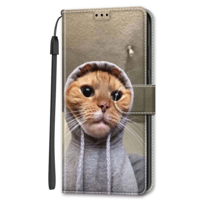 Puzdro Na Samsung Galaxy S24 Ultra 5g Mačka V Žltom Páskovom Svetri