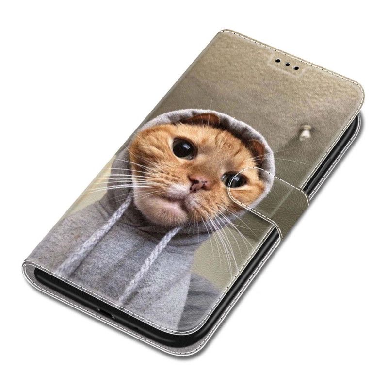 Puzdro Na Samsung Galaxy S24 Ultra 5g Mačka V Žltom Páskovom Svetri
