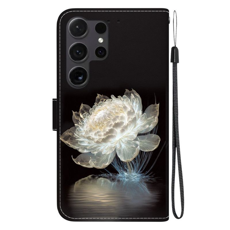 Puzdro Samsung Galaxy S24 Ultra 5g Krištáľová Pivónia S Remienkom