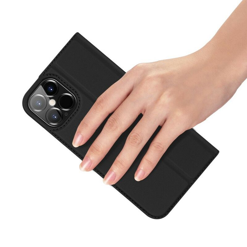 Flipové Puzdro iPhone 12 Pro Max Kožené Puzdro Skin Pro Series Dux Ducis