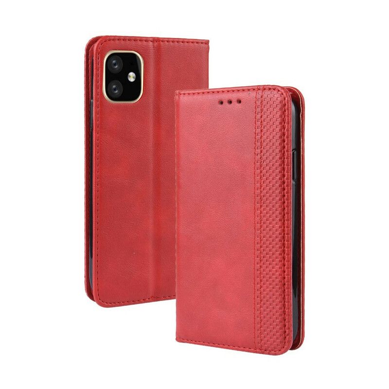 Flipové Puzdro iPhone 12 Pro Max Kožené Puzdro Štylizovaný Efekt Vintage Kože
