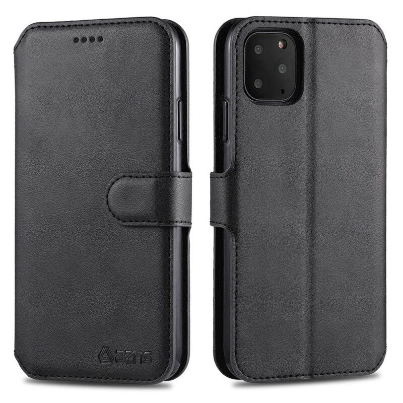 Kožené Puzdro iPhone 12 Pro Max Kožený Efekt Azns