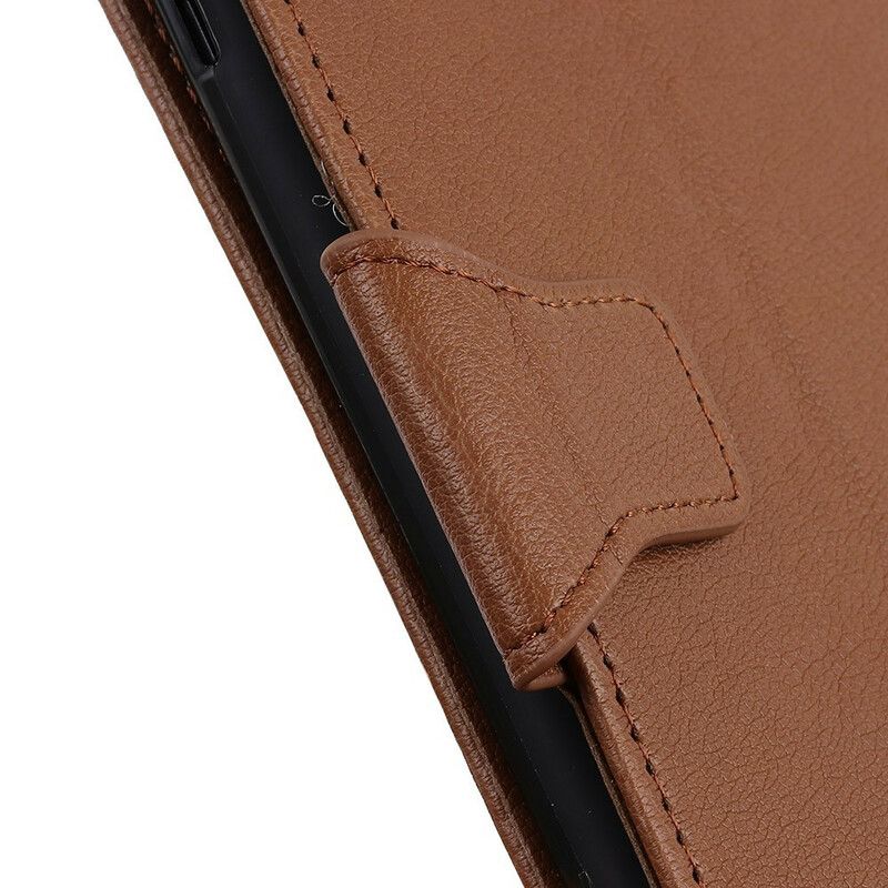Kožené Puzdro iPhone 12 Pro Max Magnetická Spona S Koženým Efektom Litchi