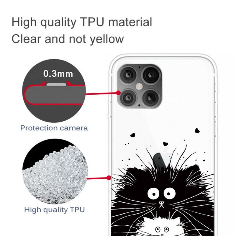 Kryt iPhone 12 Pro Max Pozrite Sa Na Mačky