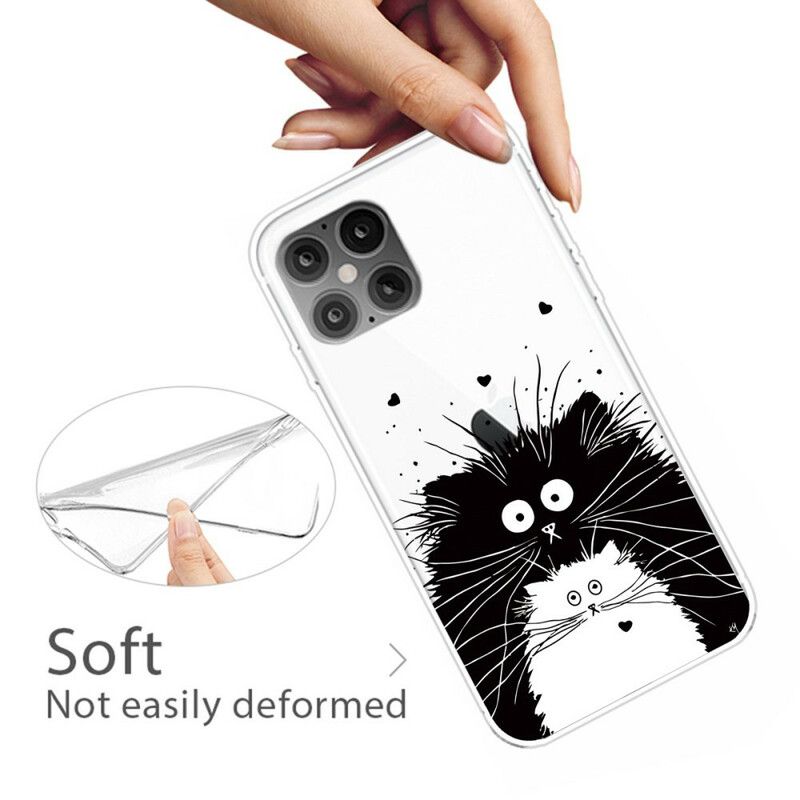 Kryt iPhone 12 Pro Max Pozrite Sa Na Mačky