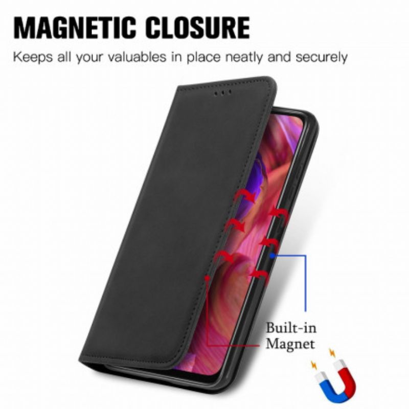 Flipové Puzdro Oppo A54 5G / A74 5G Kožené Puzdro Dotyk Pokožky